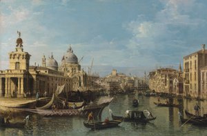 Venedig: Der Eingang zum Großen Kanal, ca. 1720-80 von Bernardo Belotto Canaletto
