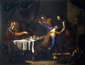 Der Mord an Amnon durch seinen Bruder Absalom von Bernardo Cavallino
