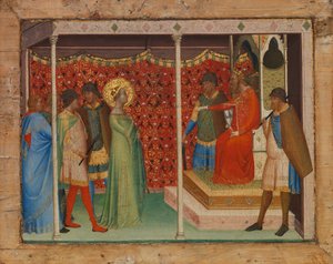 Heilige Reparata vor dem Kaiser Decius, ca. 1338-40 von Bernardo Daddi