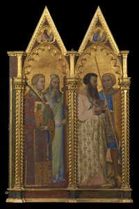 Heilige Bartholomäus und Georg (linkes Panel) (recto) von Bernardo Daddi