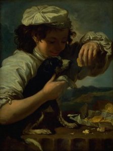 Ein Junge mit einem Hund (Allegorie des "Geschmacks")