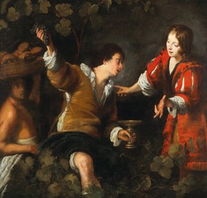 Joseph deutet die Träume des Bäckers und des Mundschenks von Bernardo Strozzi