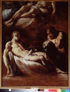 Studie für die Kreuzabnahme von Bernardo Strozzi
