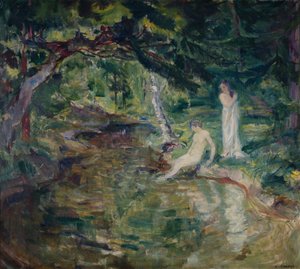 Paar badet im Wald von Bernhard Dorotheus Folkestad