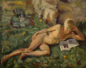 Knut im Gras von Bernhard Dorotheus Folkestad