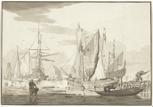 Entladen von vertäuten Schiffen von Bernhard Schreuder