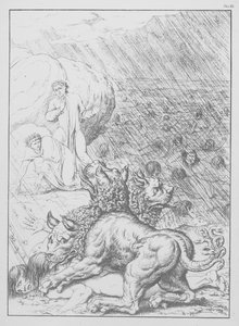 Dantes Göttliche Komödie, Inferno (Hölle), Platte XI (Lithografie) von Bernhard Schuler