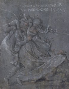 Liebespaar mit dem Teufel und Amor von Bernhard Strigel