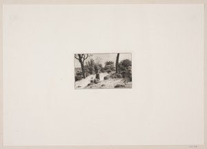 Landschaft mit einer Frau, die einen Korb trägt. Partie von Kullen von Bernhard Ulrik Middelboe