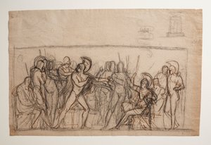 Agamemnons Kampf mit Achilles. Taufbecken