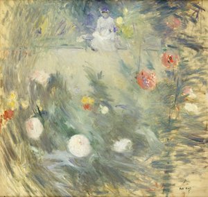 Kindermädchen am Ende des Gartens, 1880 von Berthe Morisot