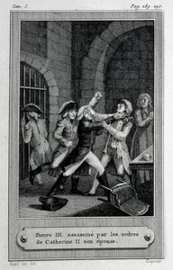 Die Ermordung des Kaisers von Russland Peter III. Fyodorovich am 17. Juli 1762, 18. Jahrhundert