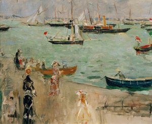 Blick auf den Solent (Isle of Wight) oder Marine in England von Berthe Morisot