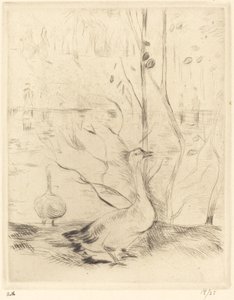 Spaziergang im Bois de Boulogne, 1888-1890 von Berthe Morisot