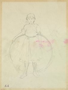 Junges Mädchen mit einem Reifen, 1888 von Berthe Morisot