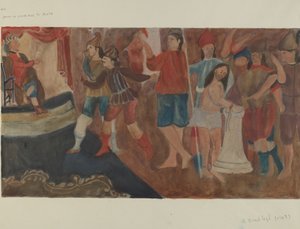 Station des Kreuzwegs Nr. 1: Jesus wird zum Tode verurteilt, ca. 1936 von Beulah Bradleigh