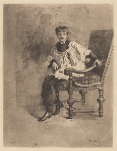 Sitzender Akolyth, um 1872 von Bianchi Mose