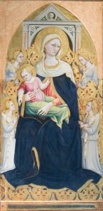 Thronende Madonna mit Kind und vier Engeln, ca. 1433 von Bicci di Lorenzo