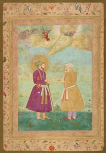Shah Jahan mit Asaf Khan aus dem späten Shah Jahan Album, ca. 1640 von Bichitr Bichitr