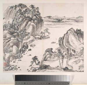 Landschaften, datiert 1814 von Bingshou Yi