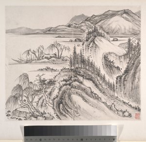 Landschaften, datiert 1814 von Bingshou Yi
