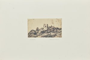Landschaft mit einem quadratischen Turm von Bisson Frères