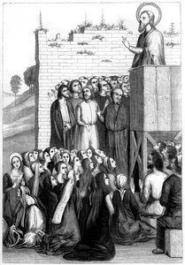 Christus predigt, 15. Jahrhundert, 1849 von Bisson and Cottard
