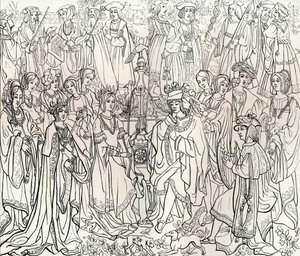 Hochzeit von König Ludwig XII. von Frankreich und Mary Tudor, 16. Jahrhundert, 1849 von Bisson and Cottard