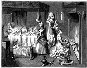 Das neugeborene Kind, 15. Jahrhundert 1849 von Bisson and Cottard
