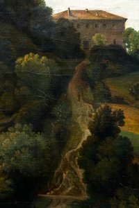 Die Villa Madame in Rom (Detail) von Blaise-Alexandre Desgoffe