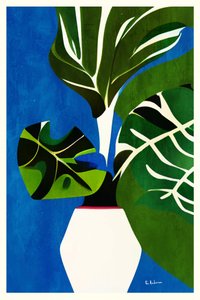 Tropische Blattvase