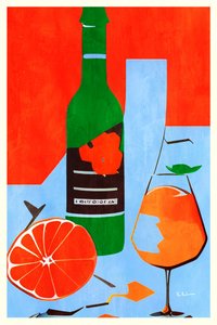 Lebendiges Orangen-Stillleben