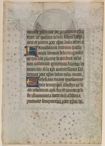 Blatt aus einem Stundenbuch: Text verso, ca. 1410-20 von Boethius Illuminator