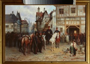 General Gebhard Leberecht von Blücher mit den Kosaken in Bautzen