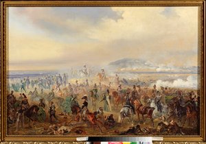 Die Schlacht von Leipzig im Oktober 1813 (oder Völkerschlacht, Napoleonische Kriege)