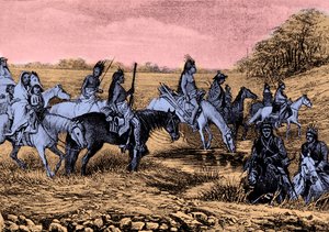 Navajo-Indianer auf dem Pfad