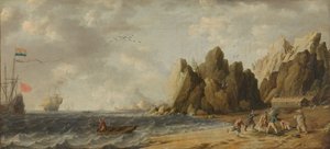Imaginäre Bucht in südlichen arktischen Gewässern im Sommer