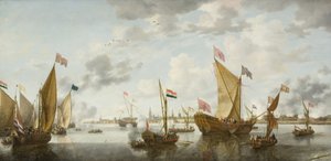 Schiffe auf der Schelde vor Antwerpen