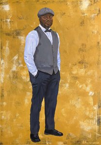 Eleganter Mann in Gold