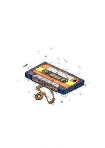 Abgewickelte Kassette