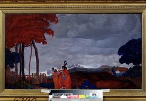 Der Kummer des Mädchens von Boris Dmitrievich Grigoriev