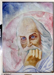 Porträt des amerikanischen Schriftstellers Walt Whitman von Boris Dmitrievich Grigoriev