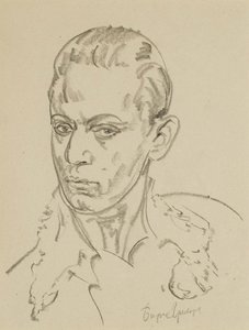 Porträt des Balletttänzers und Choreografen Sergey Lifar 1905-1986 von Boris Dmitrievich Grigoriev