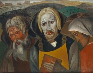 Vasili Kachalov als Zar Fjodor Ioannowitsch, 1923 von Boris Dmitrievich Grigoriev