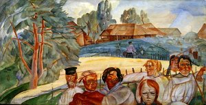 Russland, aus dem Zyklus Visages de Russie, 1917 von Boris Dmitrievich Grigoryev