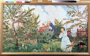 Der Apfelgarten von Boris Mikhailovich Kustodiev