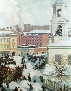 Der 27. Februar 1917, 1917 von Boris Mikhailovich Kustodiev