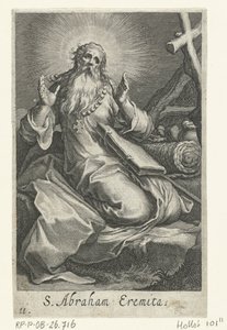 Heiliger Abraham von Edessa als Einsiedler (Kluftmänner, Sacra eremvs ascetarvm)