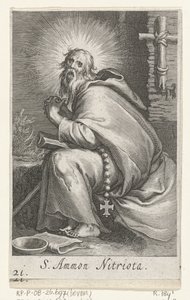 Heiliger Ammonius der Große als Einsiedler (S. Ammon Nitriota, Serie: Kluizenaars, Sacra eremvs ascetarvm)