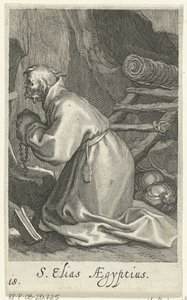 Heiliger Elias von Caesarea als Einsiedler